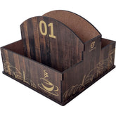 Conjunto 25 Porta Guardanapos e Sachês MDF Café para Padaria Restaurante 1 ao 25 Numerados